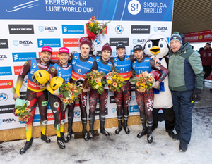 Men's Doubles Podium, Sigulda 2026