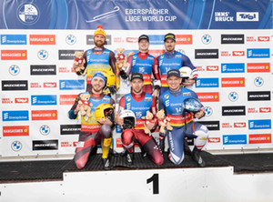 Podium Herren Doppel, Igls 2024 Podium Herren Doppel, Igls 2024