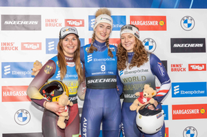Podium Damen Einzel, Igls 2024 Podium Damen Einzel, Igls 2024