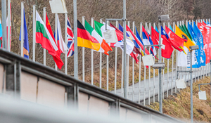 International Flags Luge World Cup