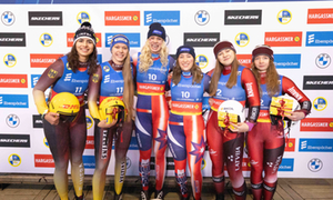 Damen Doppel Podium, Lillehammer 2024 Damen Doppel Podium, Lillehammer 2024