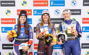 Damen Podium, Lillehammer 2024 Damen Podium, Lillehammer 2024