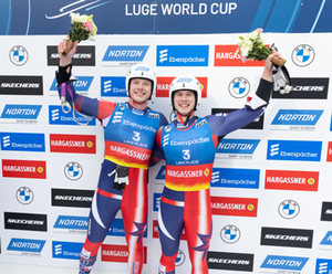 Marcus Mueller / Ansel Haugsjaa, USA Luge 1st World Cup victory, Lake Placid 2025