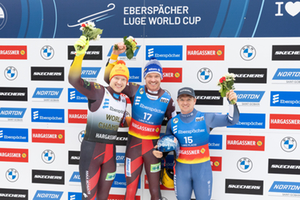 Men's singles podium, Lake Placid 2025