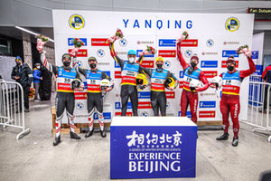 Medal's ceremony Doubles, 1st World Cup Yanqing