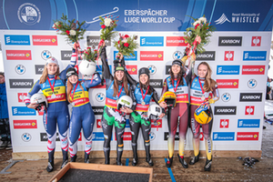 Women's Doubles podium, Whistler 2022 Women's Doubles podium, Whistler 2022