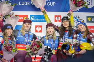 Podium Women's Doubles, Sigulda 2023