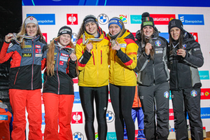 Award Ceremony Women's Doubles Sprint, Oberhof 23 Award Ceremony Women's Doubles Sprint, Oberhof 23