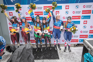 Podium Damen Doppel, Altenberg 2023 Podium Damen Doppel, Altenberg 2023