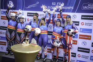 Women's Doubles Podium, Altenberg 2024
