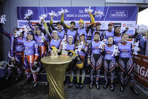 WM Altenberg 2024 Team-Staffel Podium