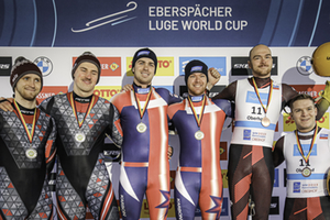 Podium Doppel, Nationencup Oberhof 2024 Podium Doppel, Nationencup Oberhof 2024