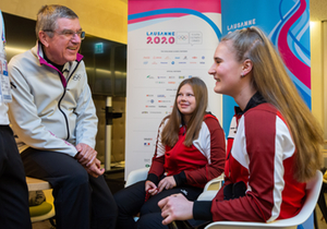 Dr. Thomas Bach mit Egle / Kipp Lausanne 2020, Foto: GEPA