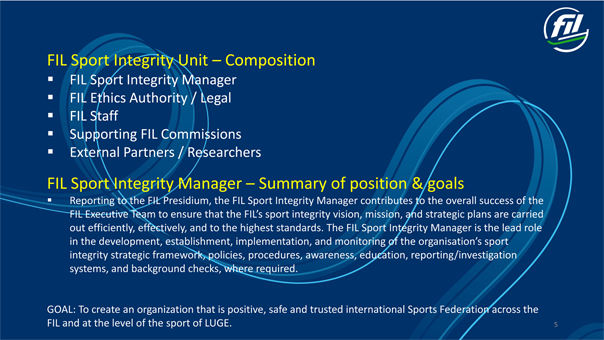 FIL Sport Integrity-Composition_Position_Goals