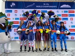 Podium Damen Doppel, Oberhof 23