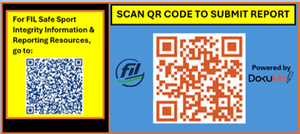 QR-Code for FIL Safe Sport Reporting Platform