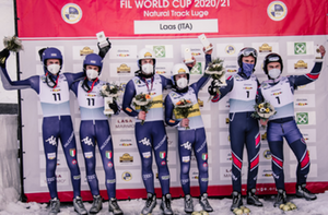 Weltcup Laas Podium Doppelsitzer Weltcup Laas Podium Doppelsitzer